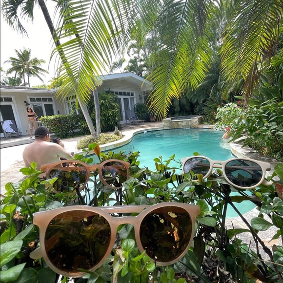 🌻Retro Round Sunglasses - light brown - Picture 6 of 7